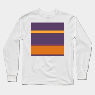 A gorgeous dough of Old Heliotrope, Deep Ruby, Dark Salmon, Cocoa Brown and Yellow Orange stripes. Long Sleeve T-Shirt